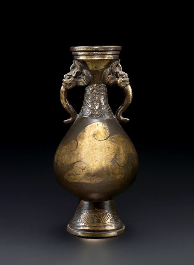 Bronze Parcel Gilt Flower Vase, early Ming Dynasty | MasterArt